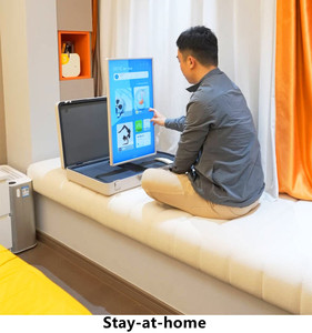 27inch xách tay vali Vali thông minh màn hình cảm ứng TV màn hình hiển thị Máy Tính Bảng Máy tính xách tay cho bên ngoài trời cắm trại du lịch Đào Tạo - Product Image 5