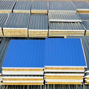 Panneau sandwich EPS PREXS pour mur intérieur, léger, économique, installation rapide, isolation thermique, mur préfabriqué pour entrepôt, usine - Product Image 1