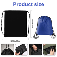 Cadeau promotionnel personnalisé Polyester Shopping Sac à cordon Dessiner des sacs à cordes Sport Gym Sac à dos Sacs à provisions avec Logos
