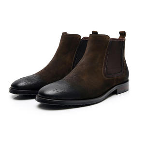 รองเท้าบูทหุ้มข้อหนังเคลือบสีน้ำตาลสุดชิค พร้อมส้นรองรับแรงกระแทกและหัวเข็มขัดเก๋ไก๋ เหมาะสำหรับการออกเดทและวันหยุดสุดสัปดาห์ - Product Image 1