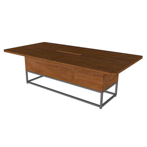 Modern Minimalist Rectangle <b>Office</b> Meeting <b>Table</b> 240x120cm with Rubberwood Legs BH68010 - Product Image 5