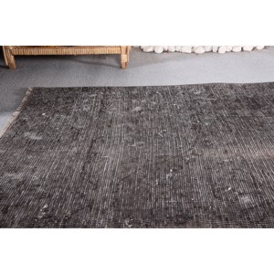 Tapis Turc Vintage Moderne Grand 5.3X10 pieds Gris Patchwork Design Laine Matériau Latex Support pour Adolescents Couloir Modèle Tapis de Chambre - Product Image 2