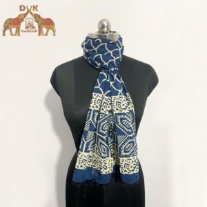 Main Bloc Coton Nouvelle Qualité Indigo bleu sirène Main bloc impression gros écharpe pur coton - Product Image 5