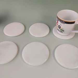 Juego de Posavasos Redondos de Mármol Pulido, Posavasos Modernos Minimalistas de Doble Cara, Juego de 4, 6, 8, 12 - Product Image 2