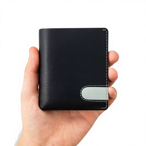 Portefeuille en cuir véritable de luxe pour homme, durable, avec porte-cartes et doublure en polyester - Product Image 1