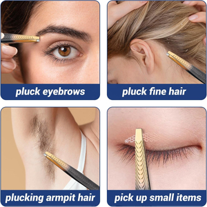 Pinzas de Cejas Profesionales de Acero Inoxidable para Salón de Belleza, Puntiagudas, Ligeras, Ecológicas, Herramienta de Maquillaje, Etiqueta Personalizada, Alta Calidad - Product Image 5