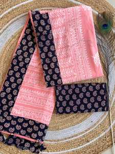 Style ethnique Qualité supérieure Nouveau dernier coton fusion Saree avec chemisier Pièce Tenue de fête pour femmes à prix économique - Product Image 6