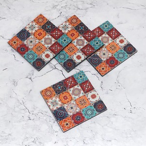 Posavasos de diseño cuadrado Multicolor con estilo, alfombrilla decorativa para bebidas para el hogar, mesa de comedor, fiesta, Mostrador de Bar y decoración de restaurante - Product Image 1