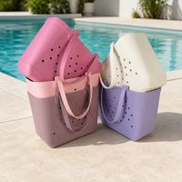 Sac de plage en EVA à fermeture ouverte, couleur unie, avec logo personnalisé, imperméable, cadeau promotionnel, OEM, marque d'entreprise, vente en gros
