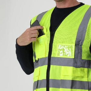 Logotipo personalizable Construcción al aire libre Chaleco DE SEGURIDAD Chaqueta Ropa reflectante de alta visión con malla de alta visibilidad Equipo de seguridad personal - Product Image 5