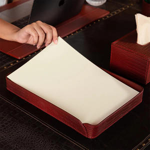 Vintage Crafts Classic Eco-Friendly Custom Leather Tray Multi-function <b>Desktop</b> <b>Organizer</b> Office Kit Holder Storage Box - Product Image 5