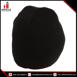หมวกบีนนี่สำหรับผู้ชาย,อุปกรณ์เสริมหมวกถักสีล้วนหมวกฤดูหนาว - Product Image 2