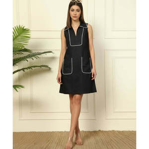Vestido Corto Tipo A, por Encima de la Rodilla, Elegante y Festivo para la Playa, Vestido Corto de Una Pieza - Product Image 1