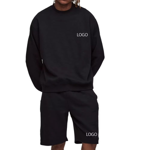 Ensemble d'été personnalisé en gros, T-shirt léger respirant en polyester/coton et pantalon long, grande taille, design vierge pour - Product Image 5