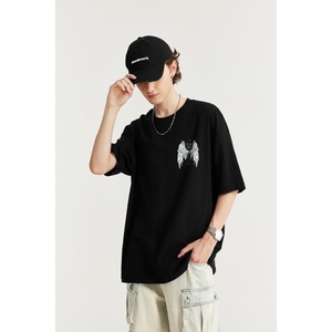 เสื้อยืดโอเวอร์ไซส์ผู้ชาย STREETLAB แขนสั้น พิมพ์ลายปีกนางฟ้าเรืองแสงในที่มืด สไตล์สตรีท ผ้าเจอร์ซีย์คอตตอน 100% - Product Image 5