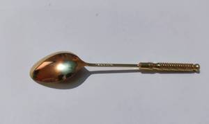 ที่มีคุณภาพสูงโลหะสีทองอาหารปลอดภัยช้อนขนาดเล็กสำหรับเด็ก Unisex ออกแบบความยาว11เซนติเมตรทำในประเทศอินเดีย - Product Image 6