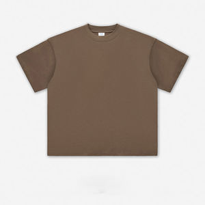 เสื้อยืดขนาดใหญ่สำหรับผู้ชาย350 GSM สีดำพิมพ์ลายสกรีนโลโก้ตามสั่ง100% ผ้าคอตตอนเนื้อละเอียดมีตัวอักษร - Product Image 3