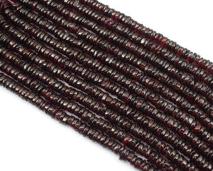 Perles en forme de Heishi en grenat naturel fait à la main, résultats et composants de bijoux - Product Image 3