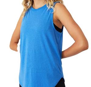 Camiseta sin Mangas de Punto para Mujer, para Gimnasio, Yoga, Secado Rápido, Transpirable, de Poliéster/Algodón, Informal, para Entrenamiento - Product Image 3