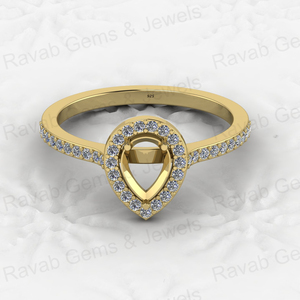 925 plata esterlina sólida 6x8mm pera semi montaje Canal en blanco anillo de ajuste de punta para leche materna y recuerdo joyería de cerámica de resina - Product Image 1