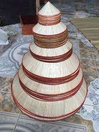 หมวกทรงกรวยใบปาล์มเวียดนามหมวกกันแดดทำด้วยมือธรรมชาติหมวกแบบดั้งเดิมเป็นมิตรกับสิ่งแวดล้อมสำหรับกลางแจ้งและของตกแต่ง - Product Image 3