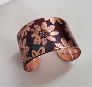 Stylish Healing Fashion <b>Bracelet</b> Wellness and Fashion Bangles with Chakra Engraving Elegant Gift Vintage Star Unisex Copper - Product Image 3