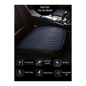Suzuki Baleno Set anteriore e posteriore copricuscino del sedile nero pelle artificiale blu cuciture
