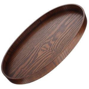 Bandeja de servicio de madera de Calidad exclusiva, bandeja de servicio de té y café de forma ovalada de diseño elegante para decoración del hogar, bandeja de artículos de mesa - Product Image 5