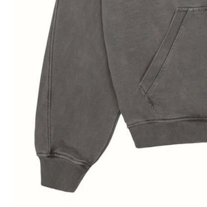 2025 Logo personnalisé broderie éponge française sweat à capuche uni recadrée coton respirant pleine fermeture éclair à capuche pour hommes meilleure qualité à capuche - Product Image 3