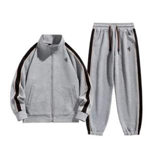Zipper Up Soft Shell Trackpants Conjunto de 2 piezas Hombres chándal con capucha conjunto 2024 Entrenamiento personalizado Jogging Cómodo - Product Image 5