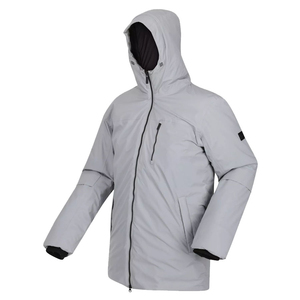 Parka d'hiver pour hommes de haute qualité gris imperméable avec col montant et design respirant bientôt disponible! - Product Image 4
