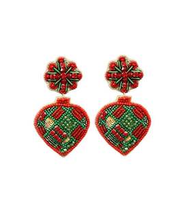 Elegante hermoso diseño en forma de corazón bordado con cuentas pendientes de gota de moda nueva moda hecha a mano por Hiba Enterprises - Product Image 1