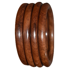 Modern Design Trendy Wooden Bangle Jewelry Handmade Customized Size Women's Party Gift Bangles - Product Image 3