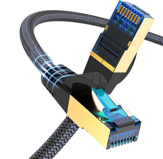 20ft Cat8 SFTP Patch Cord 26AWG best copper RJ45 Communication Cables Cat8 Gold Plated 40Gbps 2000Mhz Internet Cable