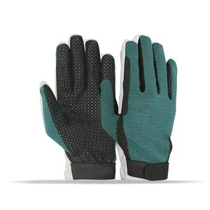 Gants de moto en textile vert personnalisés 2026 avec fermeture auto-agrippante pour homme, coupe régulière, couleur unie 2026 - Product Image 3