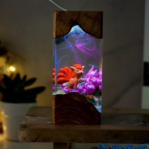 Anime Lamp, Epoxy Resin Lamp, Custom Epoxy Resin Lamp, Resin Wood Art Lamp, Custom Night <b>Light</b>, Handmade Gift, <b>Christmas</b> Gift - Product Image 5