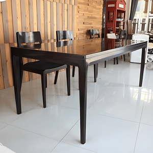 Ensemble de salle à manger moderne et durable en bois, 5 pièces, table rectangulaire et chaises, design minimaliste pour la maison et l'hôtel - Product Image 3