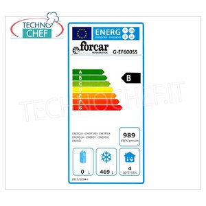 Congélateur coffre Forcar 570 L, équipement de réfrigération professionnel pour cuisine, à évaporation statique, avec étagères grillées, température contrôlée - Product Image 1