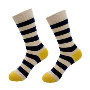 Chaussettes de sport décontractées en tricot pour hommes, de haute qualité, personnalisées, imprimées, blanches et bleues, tissées - Product Image 4