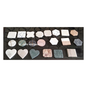 Wholesale Seller White Marble Inlay <b>Coaster</b> <b>Set</b> With Square Shaped and Modern Designed for Sale by Indian Exporters - Product Image 1