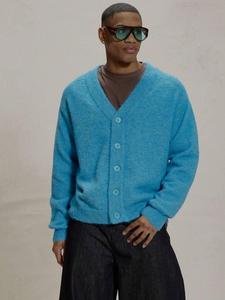 <span class=keywords><strong>Cardigan</strong></span> da <span class=keywords><strong>Uomo</strong></span> Personalizzato ODM <span class=keywords><strong>Blu</strong></span> Brillante con Scollo a V e Bottoni, Vestibilità Ampia, Maniche Lunghe, 100% Lana, Maglione Lavorato a Maglia per Autunno e Inverno, Caldo e Casual - Product Image 2