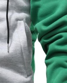 Chándal Deportivo de Invierno para Hombre, con Capucha, Color Sólido, 100% Algodón, Transpirable, Ligero, Informal, a la Moda, para Adultos, en Oferta - Product Image 5