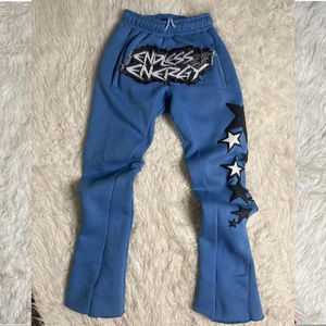 Colección de Invierno Superior, Logotipo Bordado Personalizado, Fabricantes Profesionales, Sudadera con Cremallera Completa y Pantalones Acampanados - Product Image 5