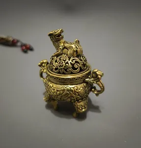 Brûleur d'encens en laiton arabe Bakhoor pour la décoration religieuse de la maison pour créer une atmosphère aromatique - Product Image 4