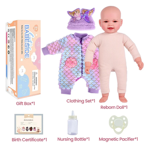 Poupée <span class=keywords><strong>sirène</strong></span> Babeside Mia 17 pouces, poupée bébé <span class=keywords><strong>sirène</strong></span> réaliste, commande en gros, support OEM ODM, ensemble cadeau complet - Product Image 5