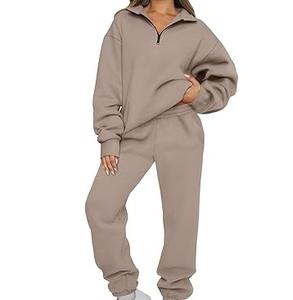 <b>Slim</b> Fit Sweatshirt And <b>Trouser</b> 2pcs Set Track Suit Sweat Fleece Breathable Fitness Gym Wear Casual Outerwear Sweat suits - Product Image 4