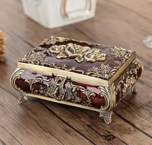 กล่องเครื่องประดับโลหะหรูหราหรูหราหรูหราที่เก็บ Brass2ที่สง่างามสำหรับการเปลี่ยนคอลเลกชันเครื่องประดับของคุณ - Product Image 2