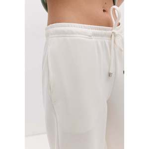 Pantalons décontractés en coton coupe droite - Product Image 1