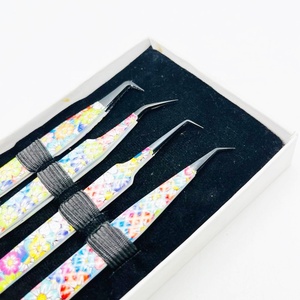 Pinzas profesionales de Extensión de pestañas de volumen de Punta puntiaguda de acero inoxidable sólido probadas a mano garantía de calidad recubiertas de papel - Product Image 6