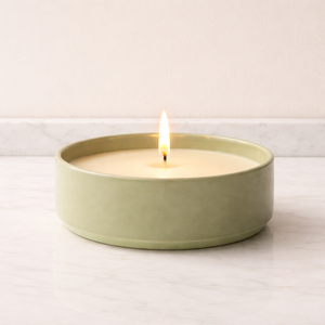 Recipiente de Cerámica Ancho para Velas, con Base Elevada, Acabado Mate Suave, Resistente al Calor, Duradero, Reutilizable, para una Sola Vela, Decoración del Hogar - Product Image 5